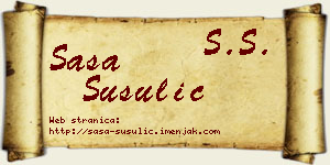Saša Šušulić vizit kartica